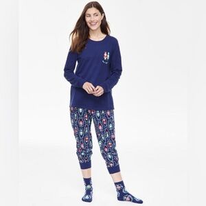 Holiday Lane Women's Nutcracker Mix It Cotton Matching Family Pajamas Set Size M